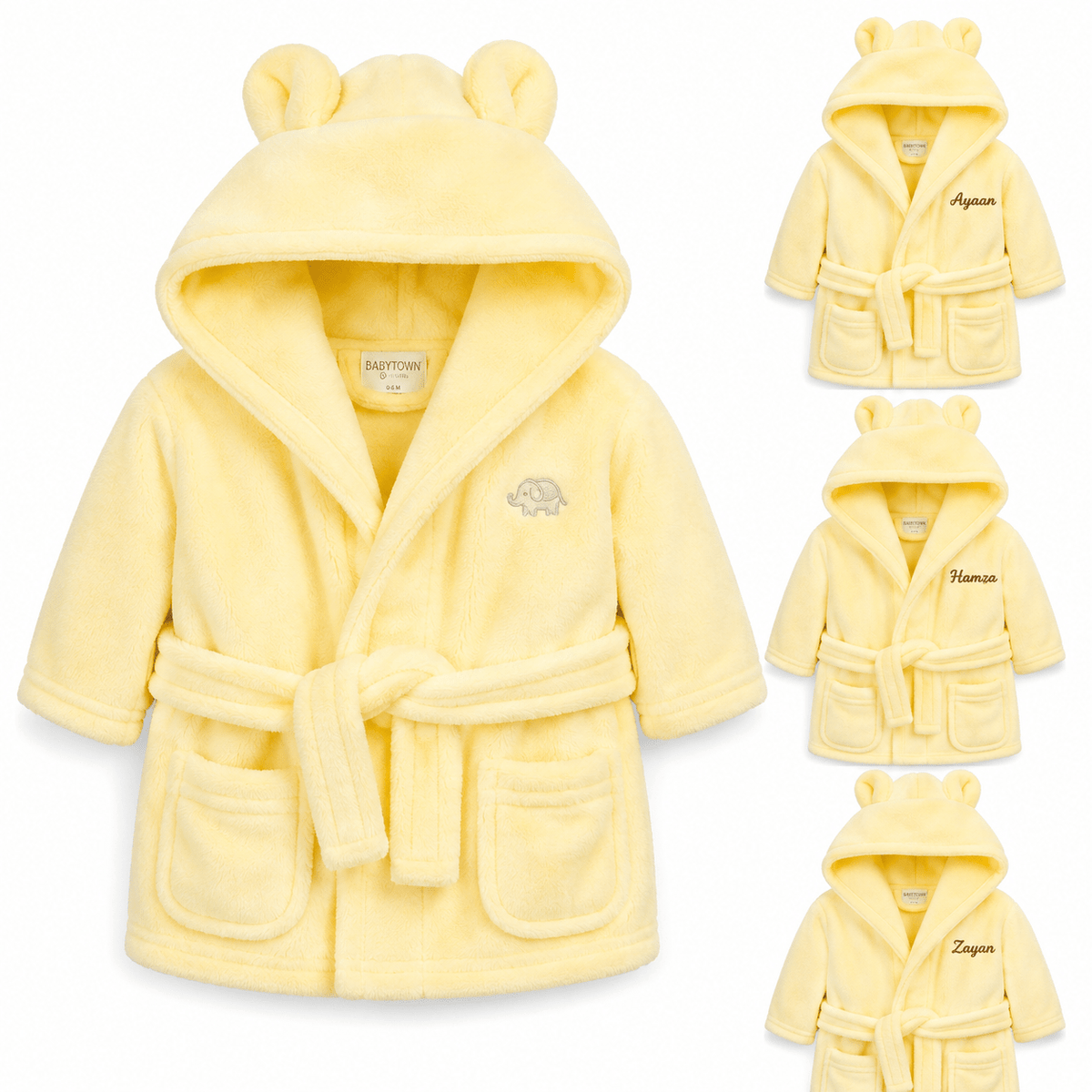 Personalised Super Soft Dressing Gown With Ears (Baby Gown) - MANSURI FASHIONS