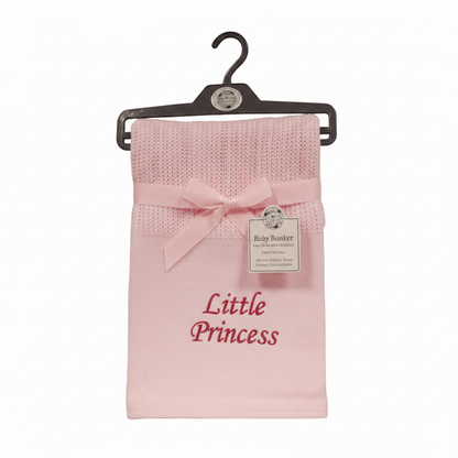 Personalized Baby Cellular Blanket with Embroidery - MANSURI FASHIONS