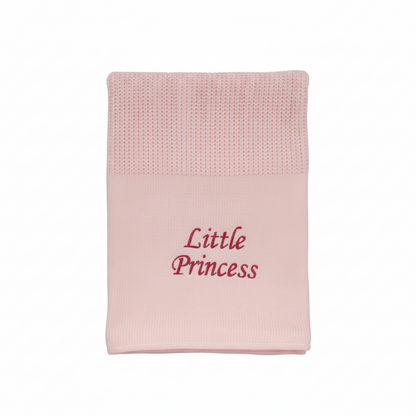 Personalized Baby Cellular Blanket with Embroidery