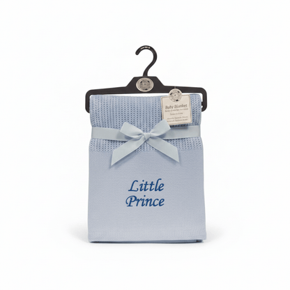 Personalized Baby Cellular Blanket with Embroidery - MANSURI FASHIONS