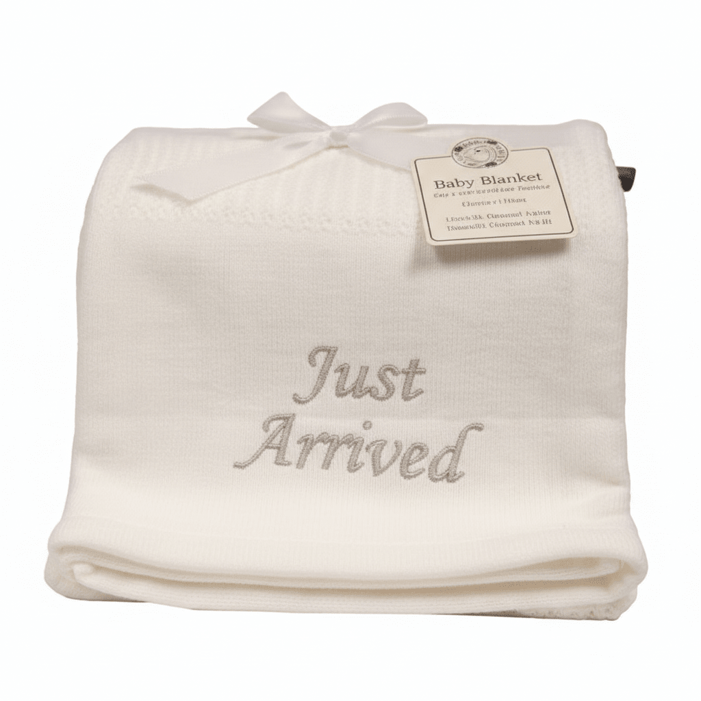 Personalized Baby Cellular Blanket with Embroidery - MANSURI FASHIONS