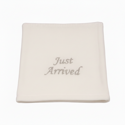 Personalized Baby Cellular Blanket with Embroidery