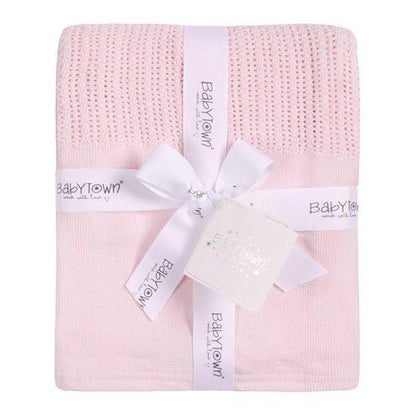 Personalized Baby Cellular Cotton Blanket with Plain Solid Panel - MANSURI FASHIONS
