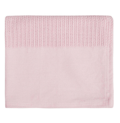 Personalized BABY HEAVY KNIT CELLULAR PANEL BLANKET - MANSURI FASHIONS