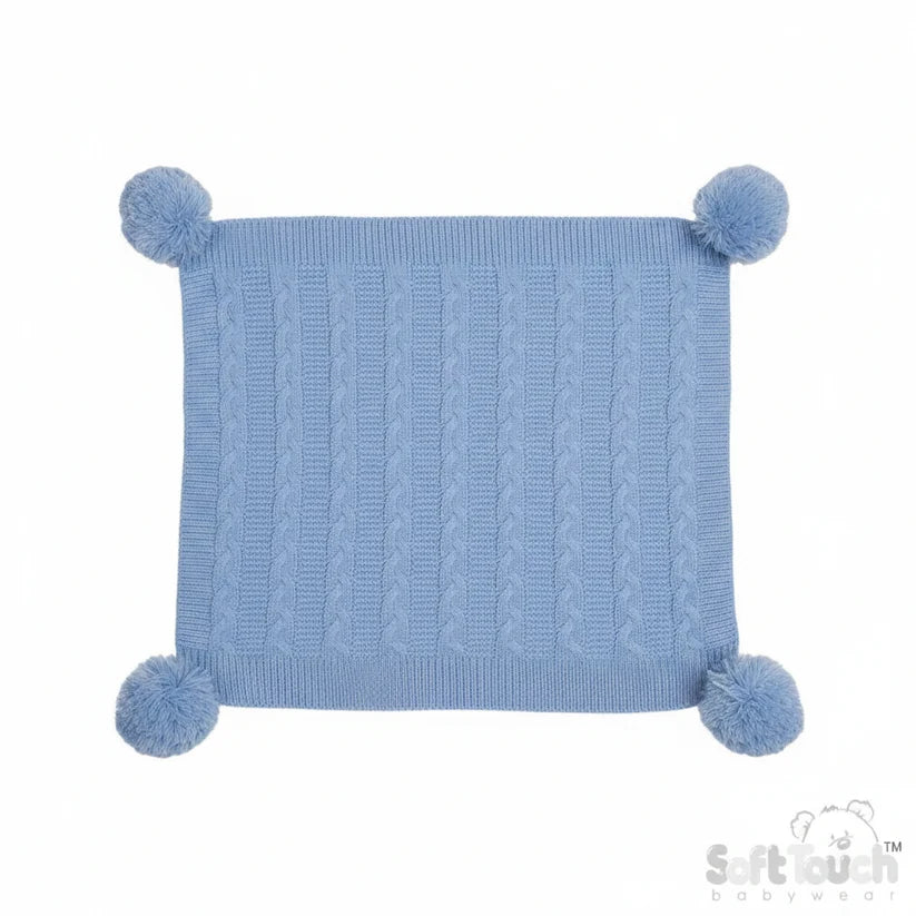 Personalized Infants Acrylic Recycled Cable Knit Wrap
