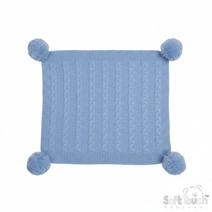 Personalized Infants Acrylic Recycled Cable Knit Wrap