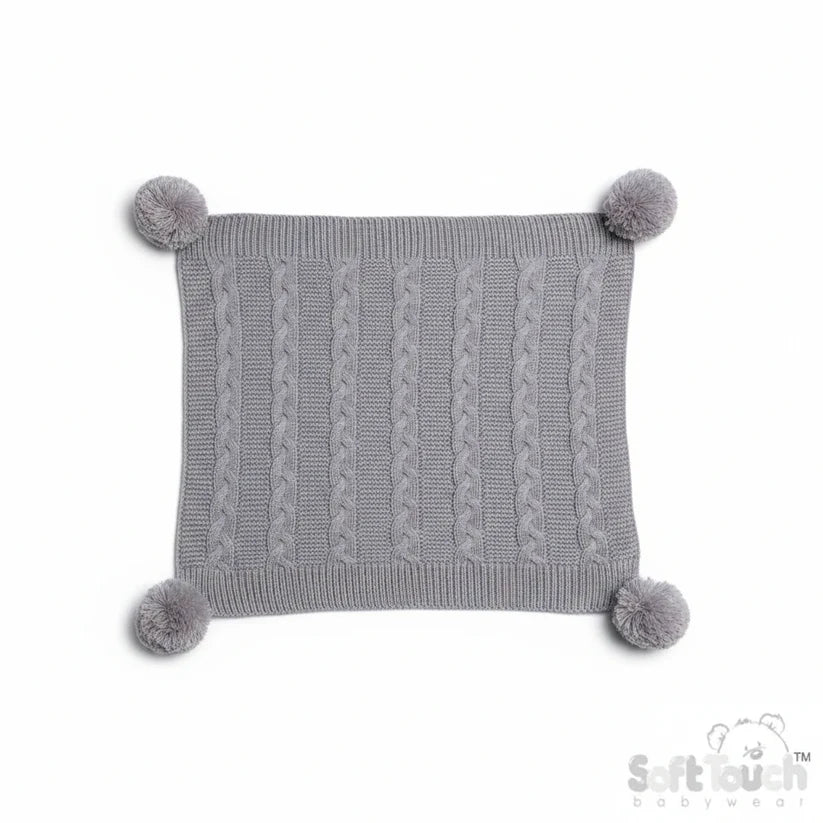 Personalized Infants Acrylic Recycled Cable Knit Wrap