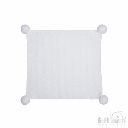 Personalized Infants Acrylic Recycled Cable Knit Wrap