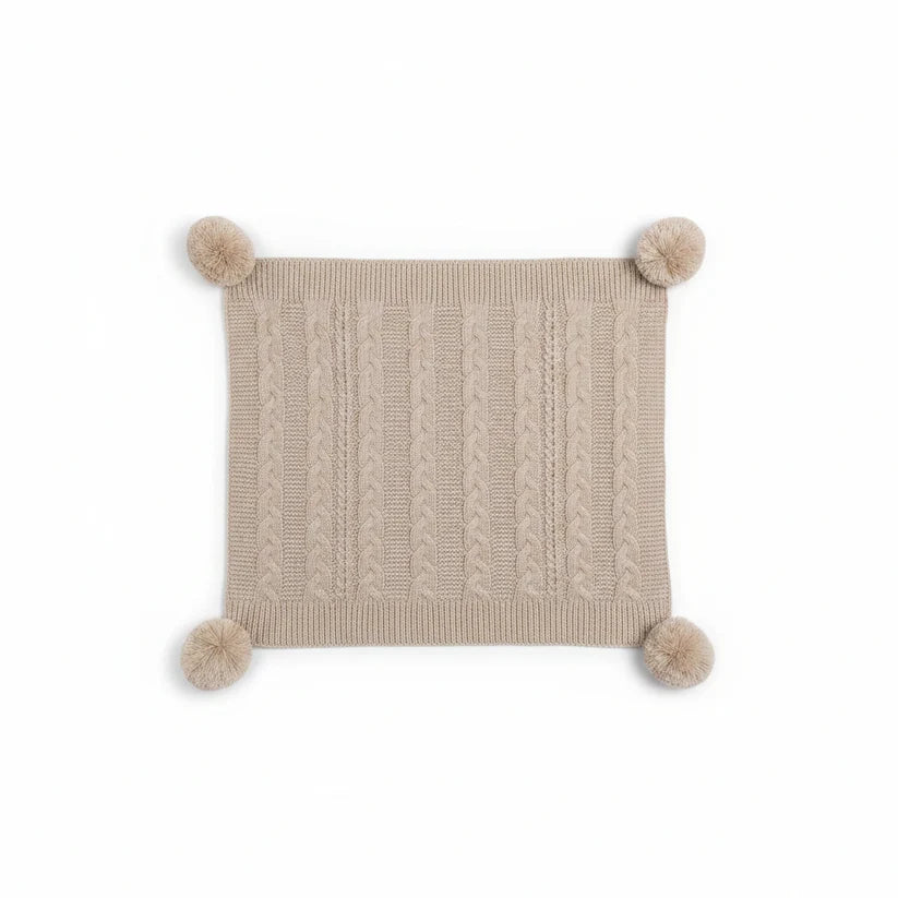 Personalized Infants Acrylic Recycled Cable Knit Wrap