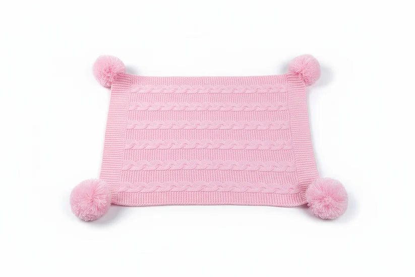 Personalized Infants Acrylic Recycled Cable Knit Wrap