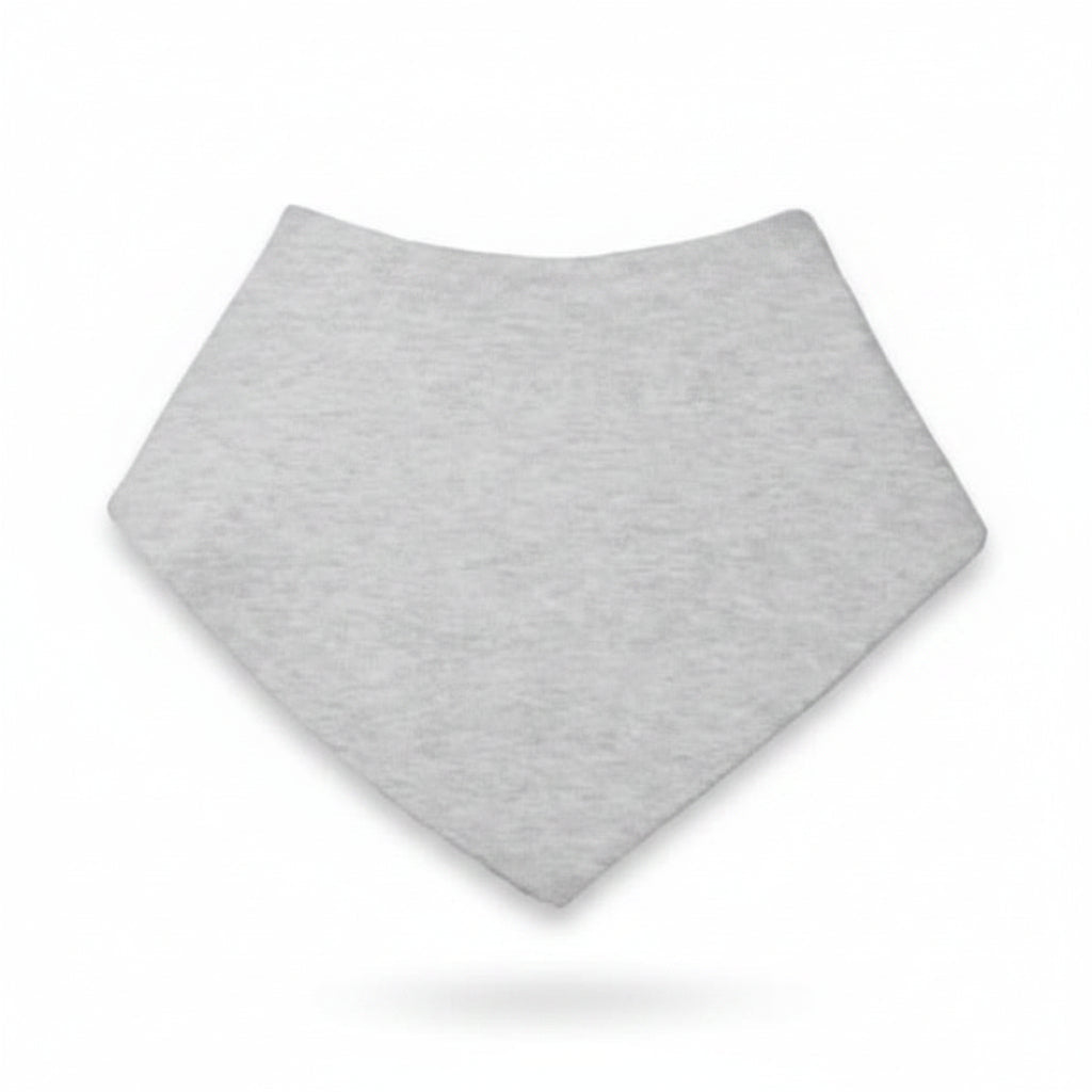 Personalized Plain Bandana Bib - Grey - MANSURI FASHIONS