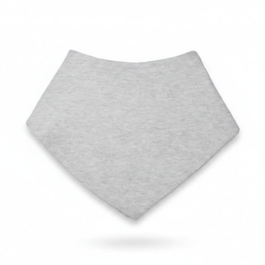 Personalized Plain Bandana Bib - Grey - MANSURI FASHIONS