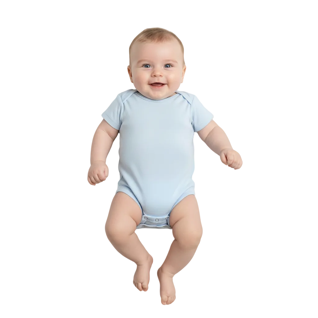 Personalized Plain Blue Bodysuit - MANSURI FASHIONS