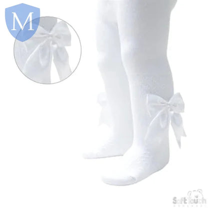 Pink Heart Tights With Large Bow (T122) (Baby Tights) Mansuri