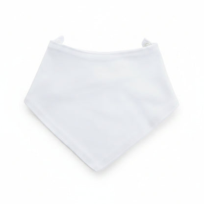Personalized Plain White Bandana Baby Bib – Custom Cotton Bib