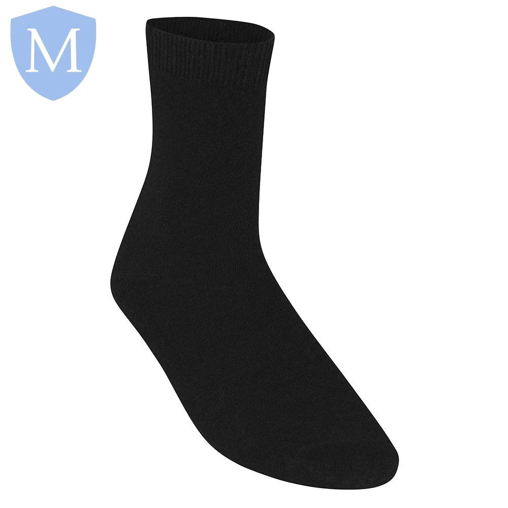 Plain Unisex Cotton Socks (3 Pairs) (POA) (Girls Hosiery) (Boys Hosiery)