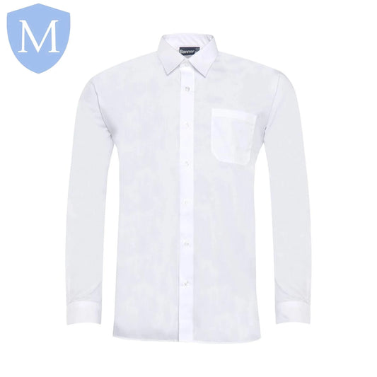 Plain Boys Full Sleeved Shirt - White (Single)