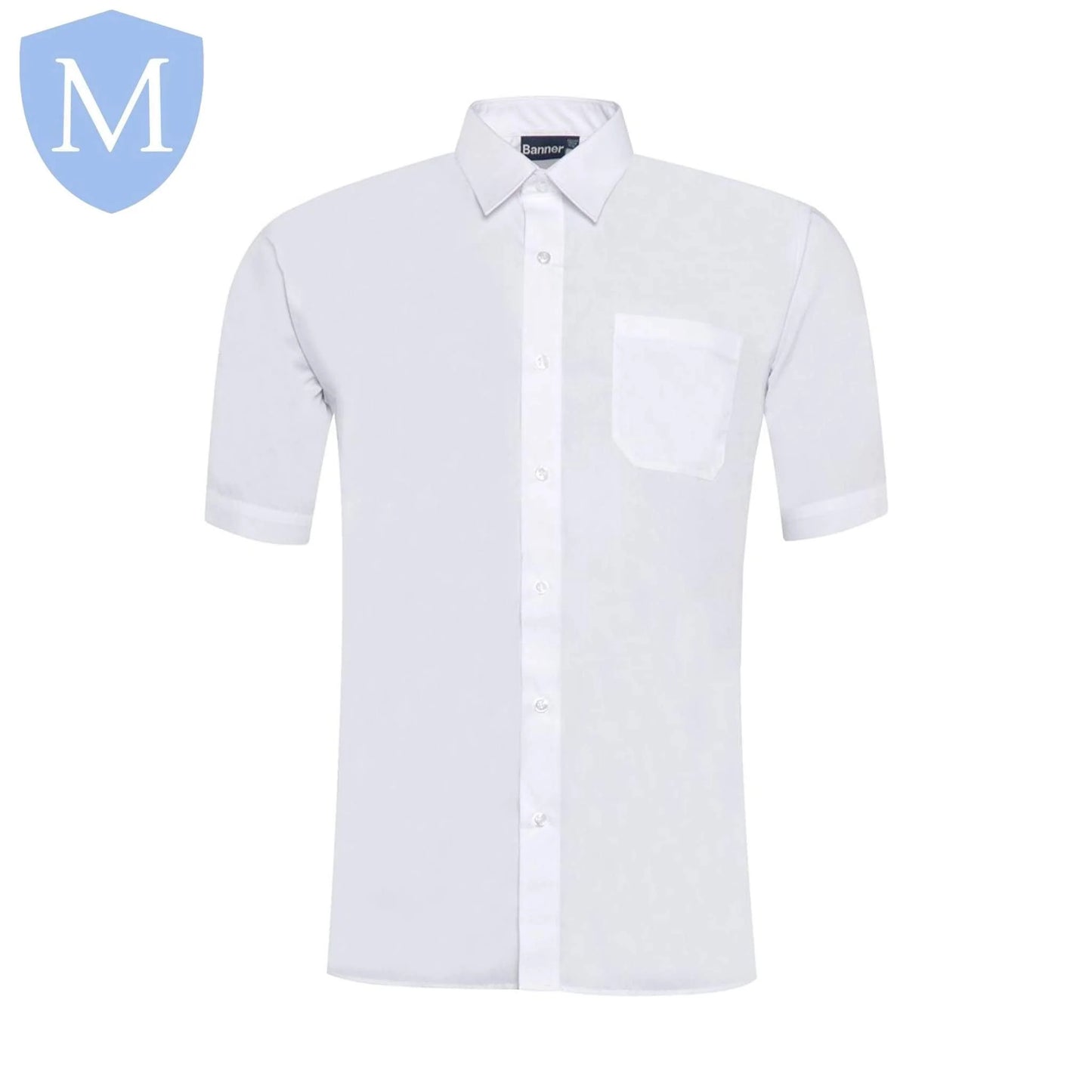 Plain Boys Half Sleeved Shirt - White (Single)