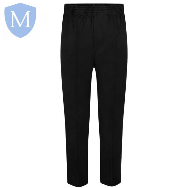 Plain Boys Pull Up Trouser Black