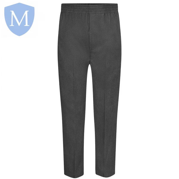 Plain Boys Pull Up Trouser Mid-Grey