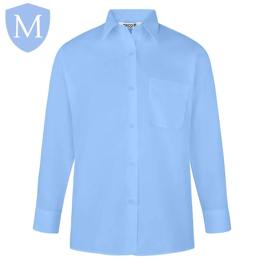 Plain Girls Full Sleeve School Blouse – Sky Blue (Single)