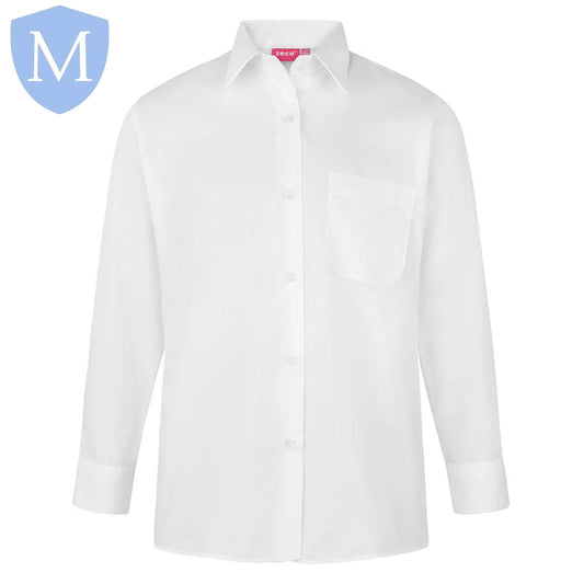 Plain Girls Full Sleeve School Blouse – White (Single)