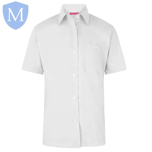 Plain Girls Half Sleeve School Blouse – White (Single)
