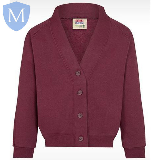 Plain Girls Heavy Duty Sweatshirt Cardigan – Burgundy | Girls School Cardigan - MANSURI FASHIONS
