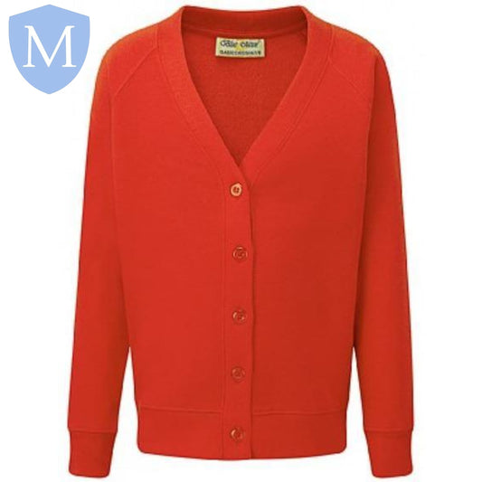 Plain Girls Heavy Duty Sweatshirt Cardigan – Red | Girls School Cardigan - MANSURI FASHIONS