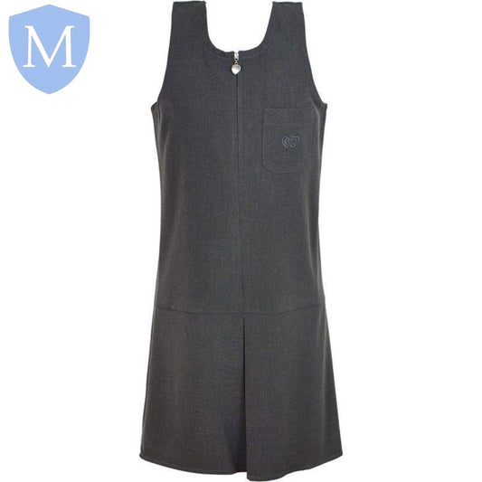 Plain Girls Pinafore – Mid Grey | Girls School Pinafore Dress (POA) - MANSURI FASHIONS