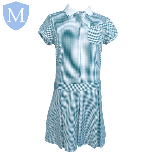 Plain Girls Summer Dress – Green (Single Pack) | Girls Summer School Dress - MANSURI FASHIONS
