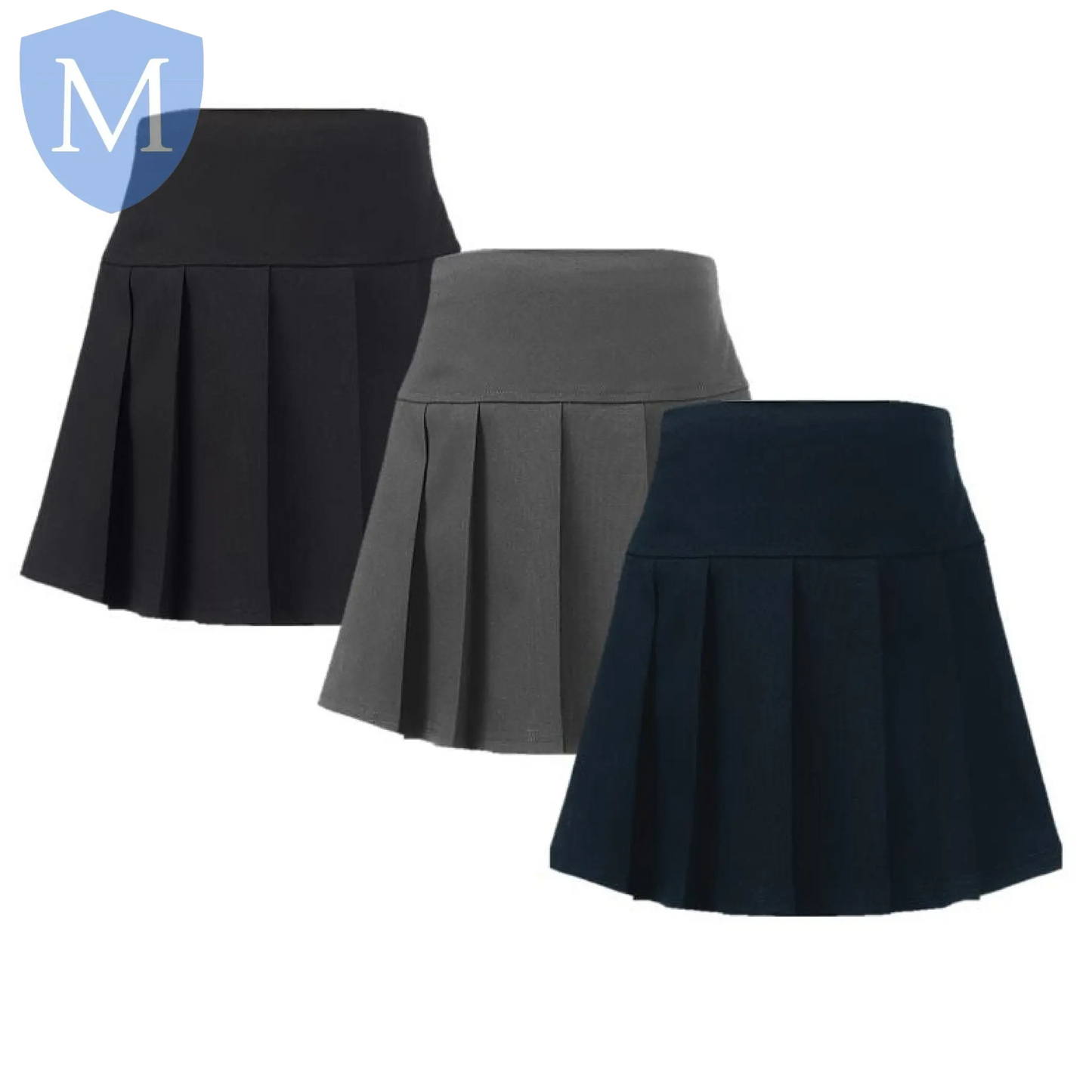 Plain Junior Full Pleat Panel Girls Skirt (poa)