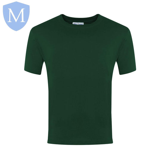 Plain Sports Round Neck T-Shirts - Bottle Green (POA) - MANSURI FASHIONS