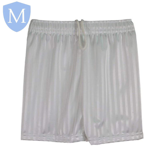 Plain Sports Shadow Shorts - White (POA) - MANSURI FASHIONS