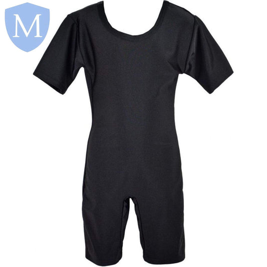 Plain Swimming Costume (3/4) - Black | Modest Girls Swimwear - MANSURI FASHIONS