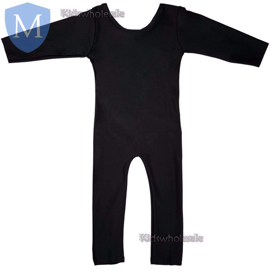 Plain Swimming Costume (Full) - Black | Full Coverage Swimwear - MANSURI FASHIONS