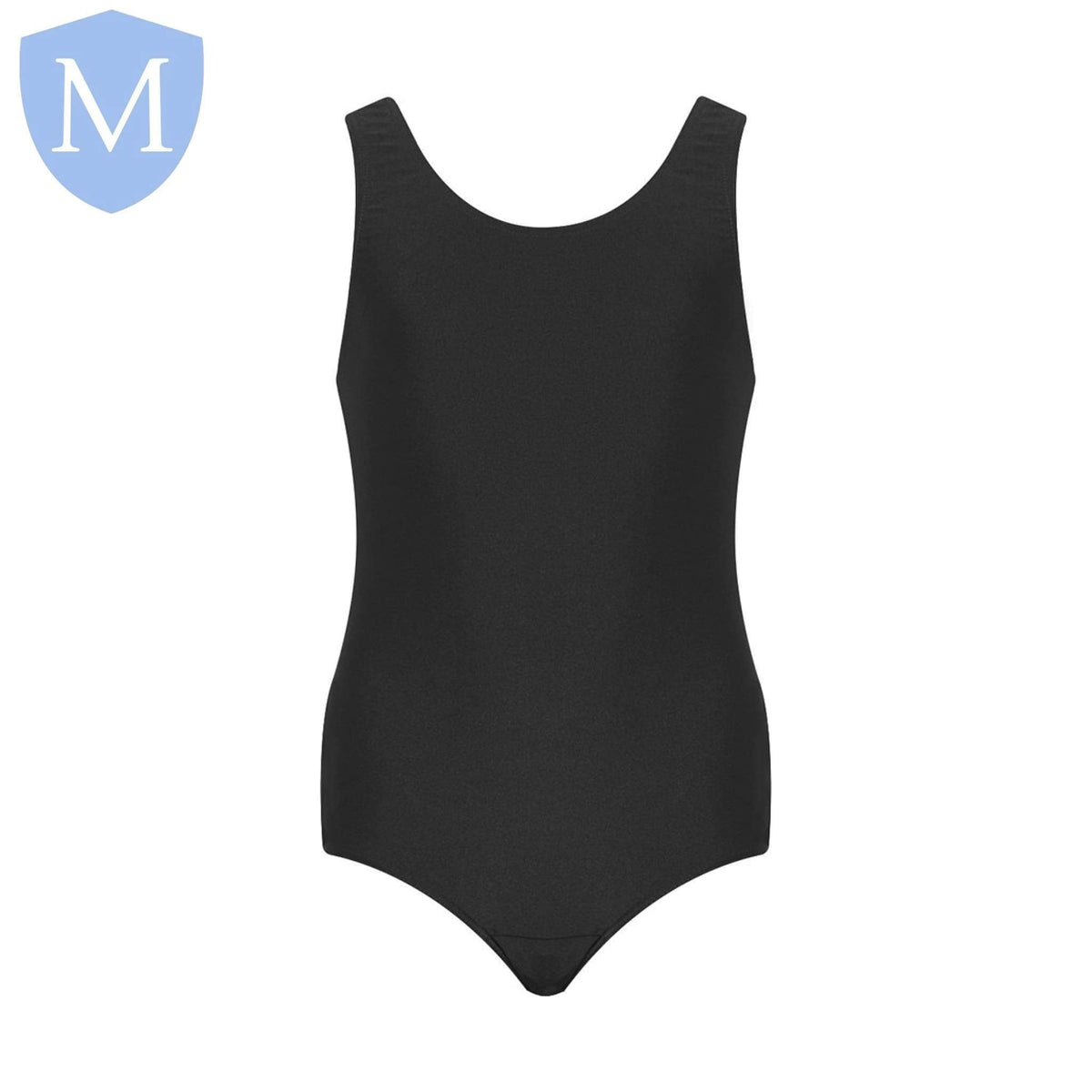 Plain Swimming Costume (Standard) - Black | Classic Girls Swimwear - MANSURI FASHIONS