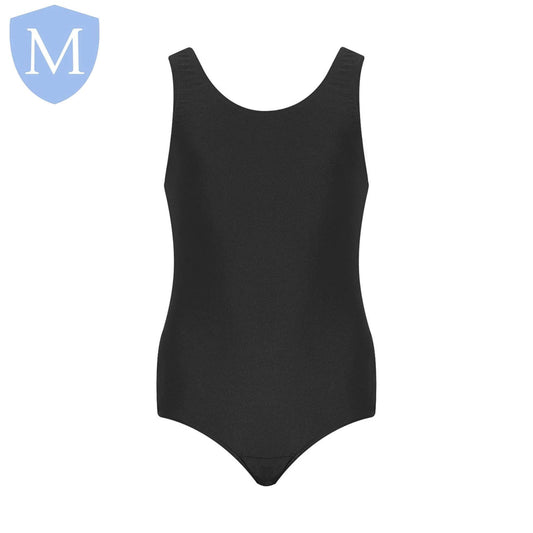 Plain Swimming Costume (Standard) - Black | Classic Girls Swimwear - MANSURI FASHIONS