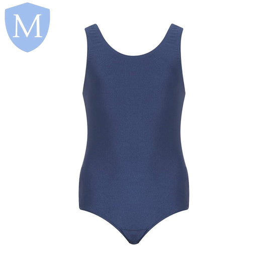 Plain Swimming Costume (Standard) - Navy | Classic Girls Swimwear - MANSURI FASHIONS
