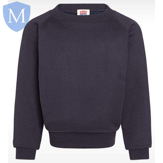 Plain Unisex Heavy-Duty Sweatshirt Navy | School Uniform Sweatshirt - MANSURI FASHIONS