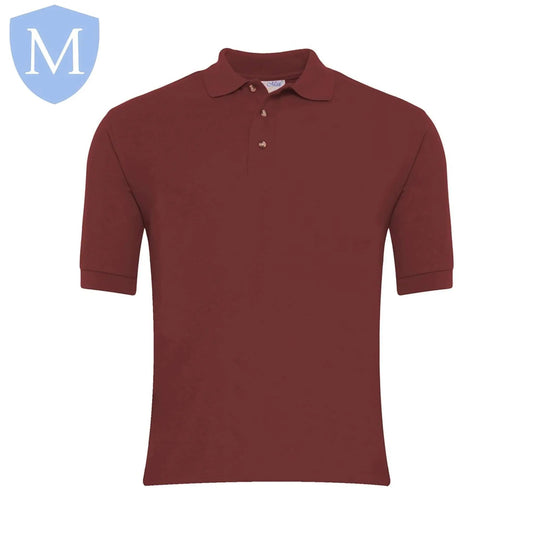 Plain Unisex Short Sleeve Polo Shirt - Burgandy (POA) - MANSURI FASHIONS