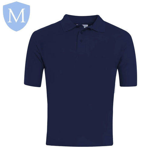 Plain Unisex Short Sleeve Polo Shirt Navy | Durable Casual Wear - MANSURI FASHIONS