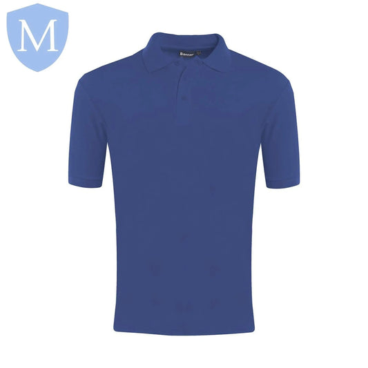 Plain Unisex Short Sleeve Polo Shirt - Royal Blue (POA) - MANSURI FASHIONS