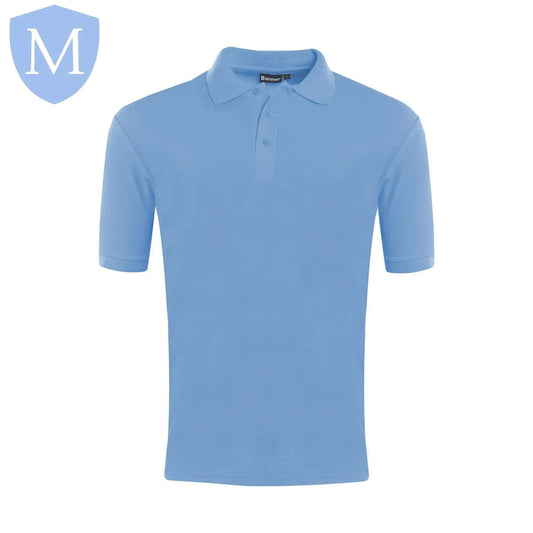 Plain Unisex Short Sleeve Polo Shirt - Sky Blue (POA) - MANSURI FASHIONS