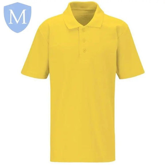 Plain Unisex Short Sleeve Polo Shirt - Yellow (POA) - MANSURI FASHIONS