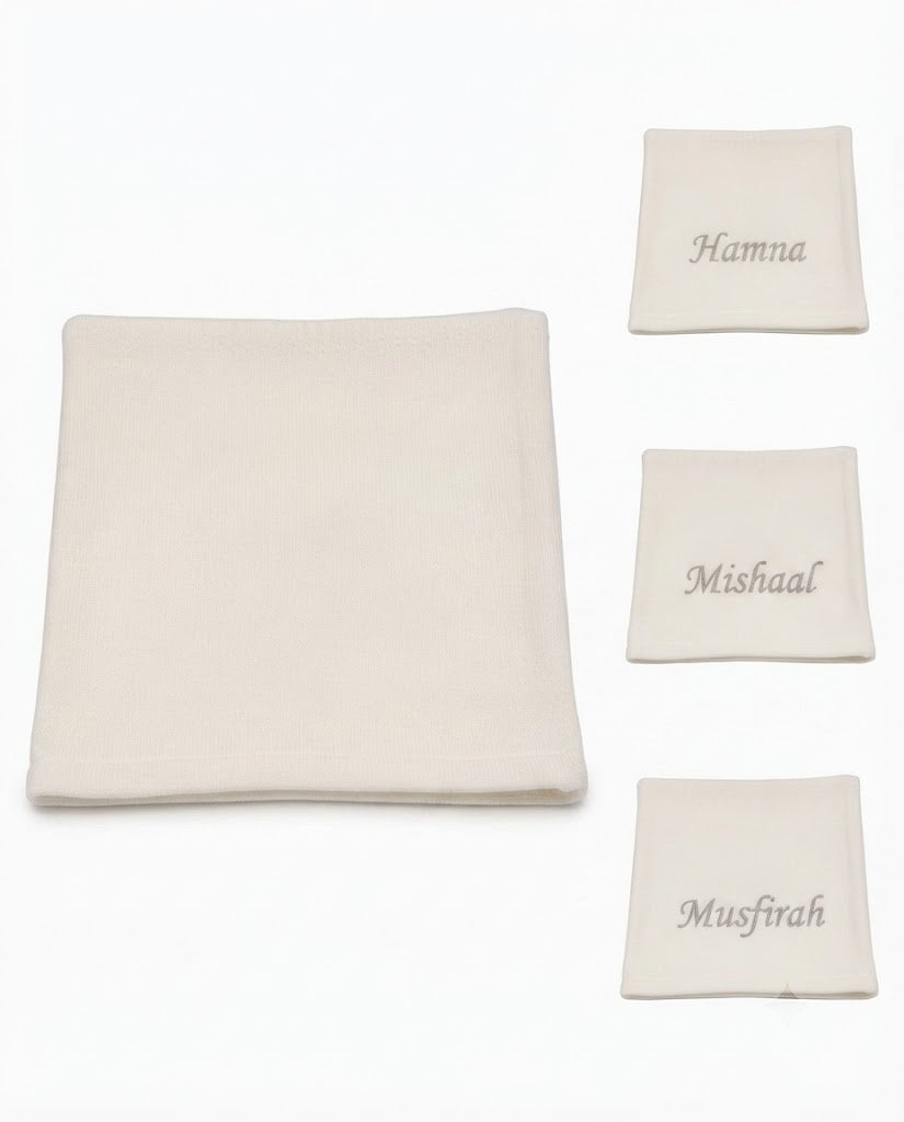 Personalized Baby Cellular Blanket with Embroidery