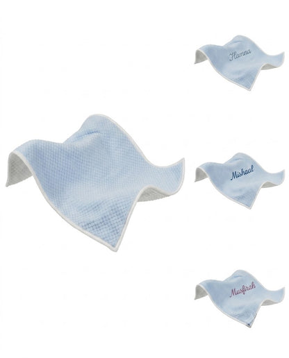 Personalized Baby Boys 2 Layer Waffle Wrap - Adorable Baby Prince