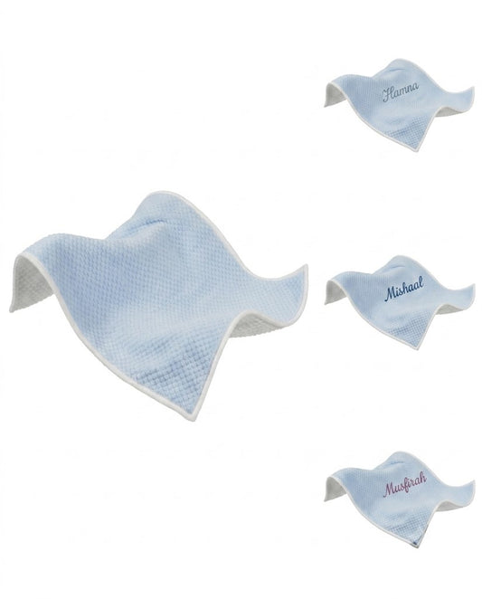 Personalized Baby Boys 2 Layer Waffle Wrap - Adorable Baby Prince