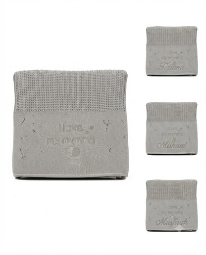 Personalized Baby Cellular Blanket with Embroidery