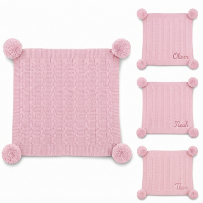 Personalized Infants Acrylic Recycled Cable Knit Wrap